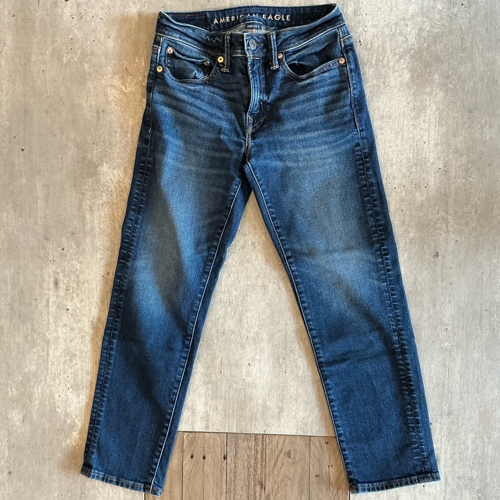 American Eagle Outfitters AE AirFlex+ Men’s Slim Straight Jean 26x28 Dark Wash